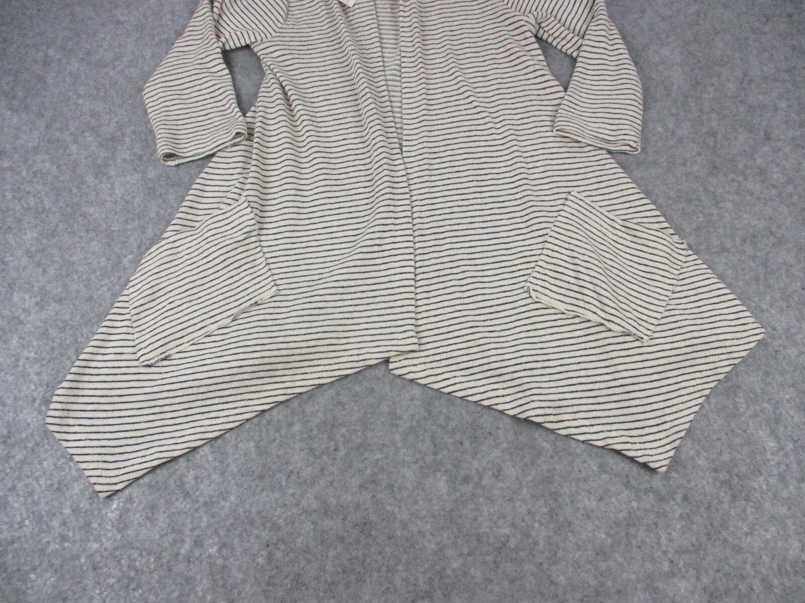 OFF WHITE NUOVO Maglione Cardigan Sabato Domenica Donna Small Off Bianco Nero Open