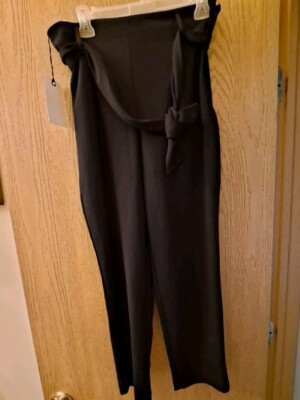LEITH- Black Woman'S -M Dress Pants Belted Front And Side Zipper NWT RETAIL  $59 | eBay