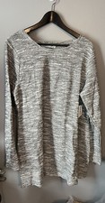New Old Navy Maternity Size XL Long Sleeve Knit Lightweight Sweater Gray Cotton