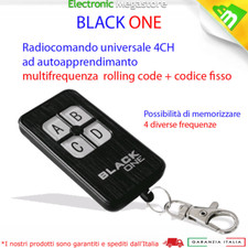 TELECOMANDO ROLLING CODE ACM 433-868Mhz BLACK ONE ALTA QUALITA GBS SUPER SLIM