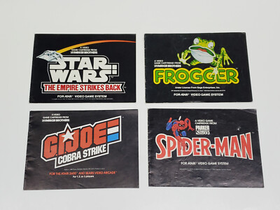 Atari 2600 Authentic Manual Lot *Spider-Man Star Wars Gi Joe Frogger