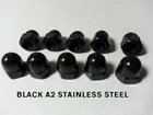 BLACK STAINLESS STEEL ENGINE ROCKER COVER NUTS HONDA CIVIC EP3 TYPE R ACCORD