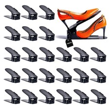 Shoe Slots Organizer, 24PCS Adjustable Double Layer Stack Shoe Rack, 50 Spac...