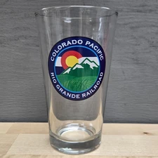Colorado Pacific Rio Grande Railroad [CRXG] Short Line RR ~ PINT BEER GLASS