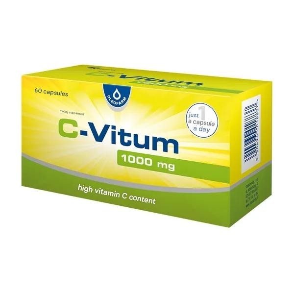 C-Vitum Vitamin C 1000 mg 60 Capsules Immune System & Antioxidant Support