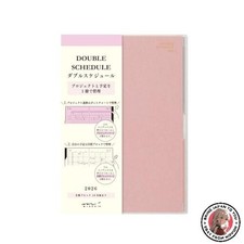 NEW Midori Double Schedule Planner 2026 B6 Monthly Progress Light Pink 22383006