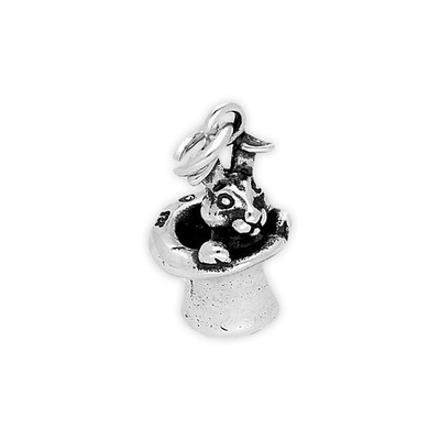 TheCharmWorks 925 Sterling Silber Magic Rabbit im Hut Charm