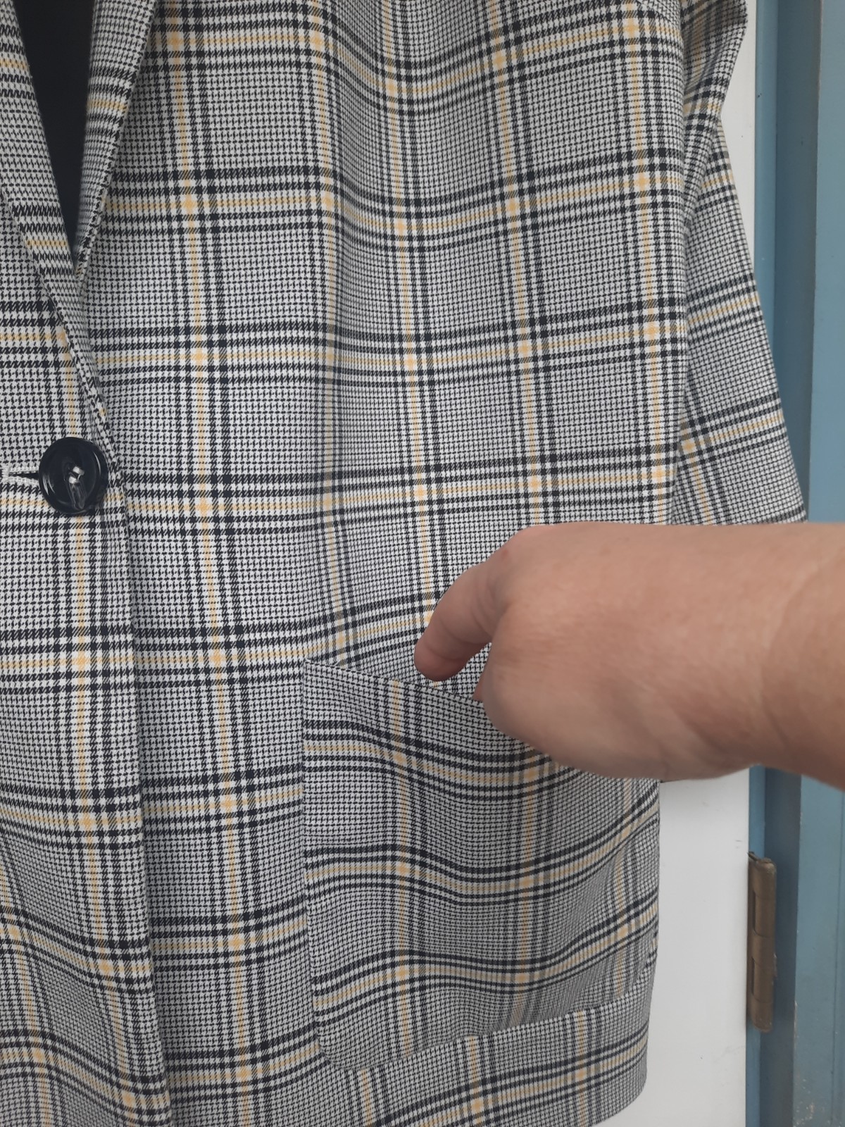 Checked jacket Colour: Black/Yellow checked - image 2