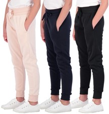 3 Pack: Girls' Fleece Joggers Soft Active Performance Casual Sweatpants -Set ...