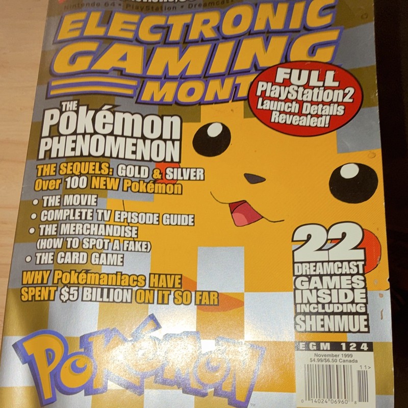 Electronic Gaming Monthly EGM Issue 124 Nov 1999 Pokémon PS2 Sega Dreamcast