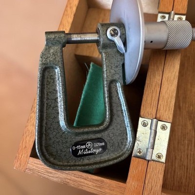 Mitutoyo Steel Plate Micrometer With Scale Pmm50-25 Japan Ship