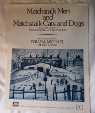 Vintage Sheet Music MATCHSTICK MEN MATCHSTICK CATS DOGS BRIAN MICHAEL