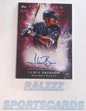 Lewis Brinson 2018 Topps Inception Rookies and Emerging Stars AU Magenta 51/99