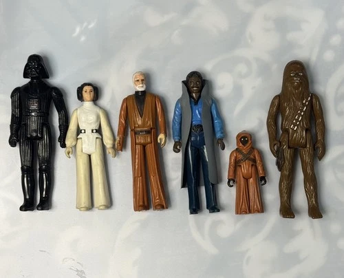 Vintage 1977-1980 Kenner Star Wars Action Figures Lot of 6 Different Characters