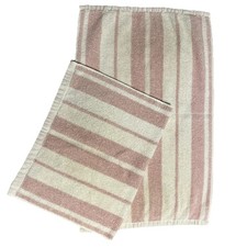 Vintage All Seasons Stripe Made In USA Pink Sea Foam Cotton