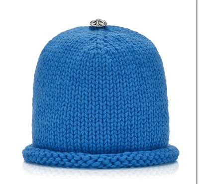 Chrome Hearts Leather Cross Patch Knit Beanie Blue/Purple | eBay