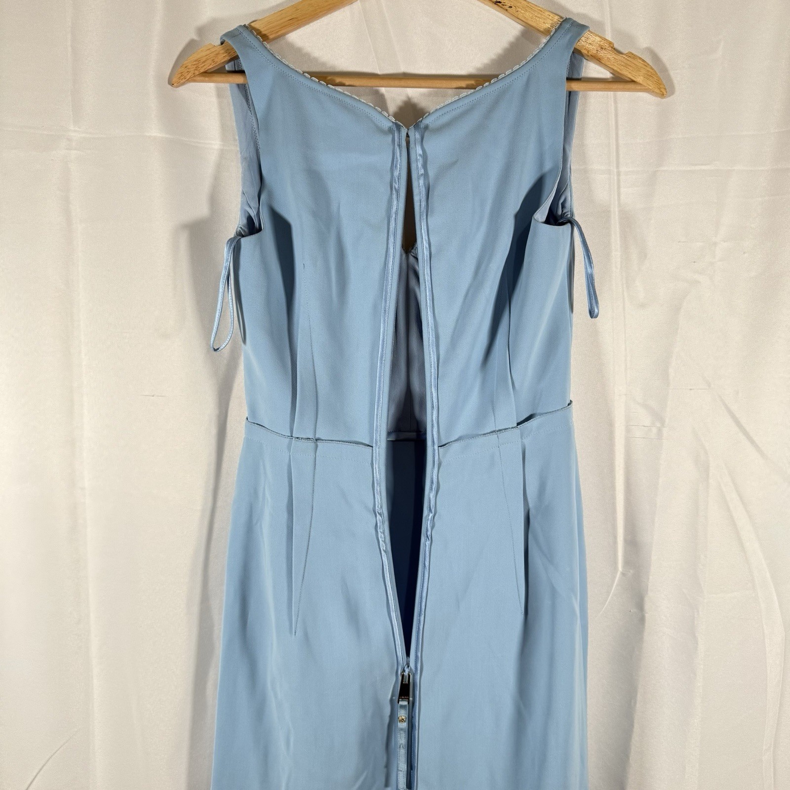 NWT Gianni Versace Light Blue Solid Pattern Dress Modello A78584 Size 36/ USA 2 thumbnail 8