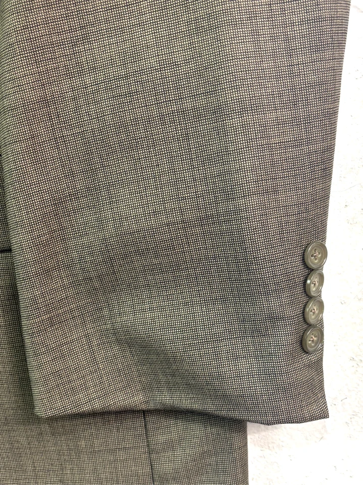 De colección Años 90 Austin Reed London 46L 38x32 2 piezas Pantalón Traje Marrón Toda Temporada Lana EE. UU. Foto 3 de 4