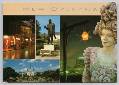 New Orleans LA Multi-View Postcard Greetings by Express Publishing, 6x4 Chrome