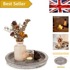 Lightweight 11 Inch Decorative Candle Holder Tray - Ideal for Farmhouse Style