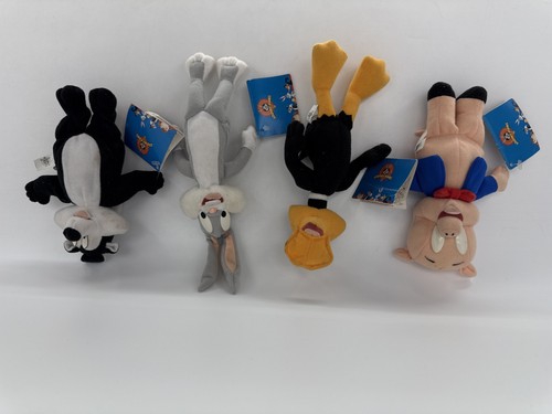 Lot of 4 Play By Looney Tunes Plush Toy Stuffed Animal Multicolor Polyester Ace