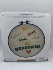 Printed Canvas Embroidery Kit "My Culture Family Smile Joy Is Beautiful" YY