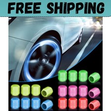 20 Pcs Glow in the Dark Tire Valve Caps Fluor...