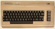 Vintage Commodore 64 Personal Computer Keyboard No Power Supply Parts Powers On
