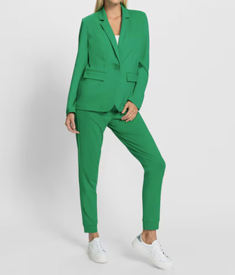 247006 heine Damen Hosenanzug Blazer Jacke + Hose Anzug gras grün Gr. 36 - 48