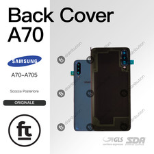 SAMSUNG SCOCCA POSTERIORE ORIGINALE A70 A705 BLU COVER RETRO