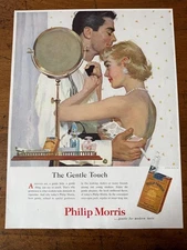 Vintage 1954 phillip morris cigarettes print advertisement
