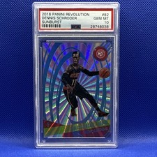 Panini 2016-17 Revolution Dennis Schroder Sunburst #82 Hawks PSA 10 Card
