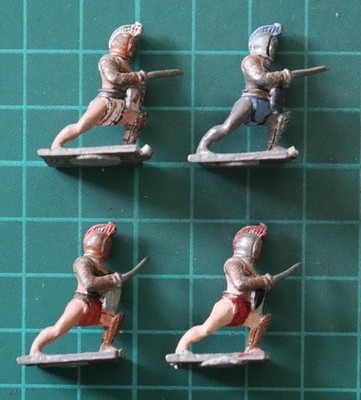 Minifiguren Antike Welt 25 mm Gladiatoren G3 Secutor x 4