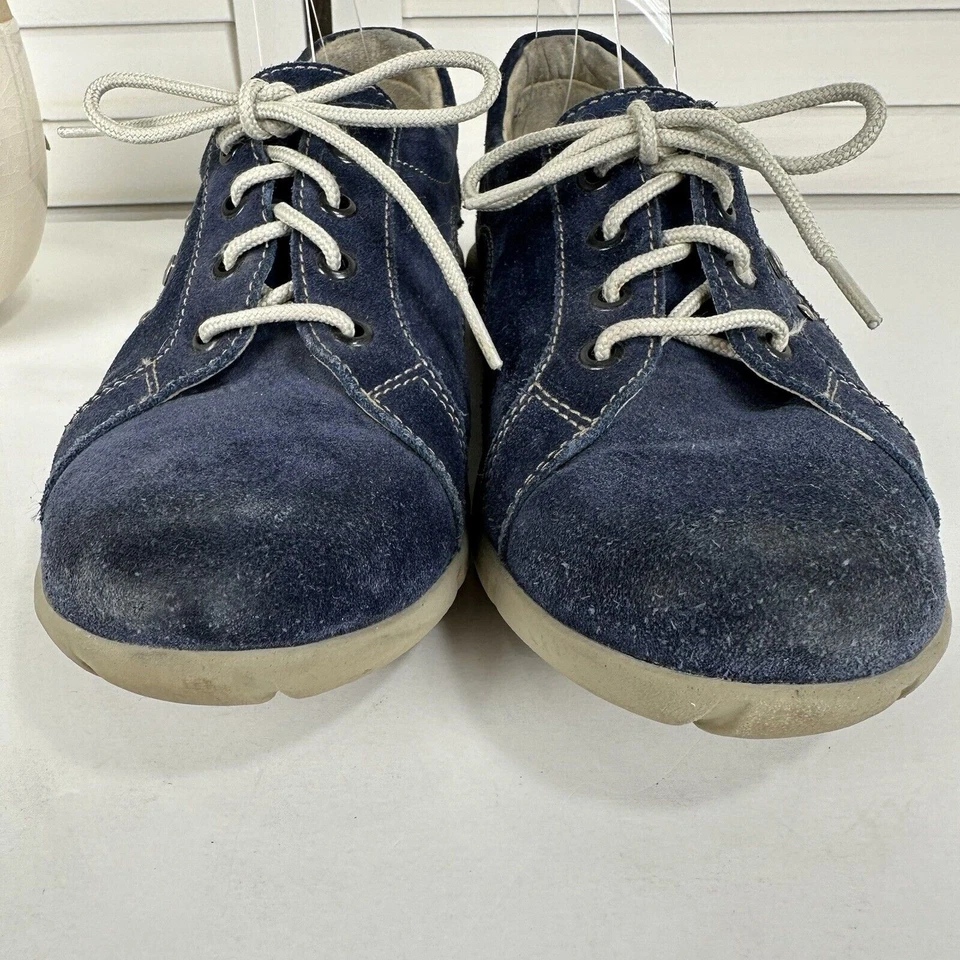 Wolky Niobe Tenis para Caminar Azul Gamuza Con Cordones Zapatos Cómodos EU 43 US 10.5 Foto 4 de 4