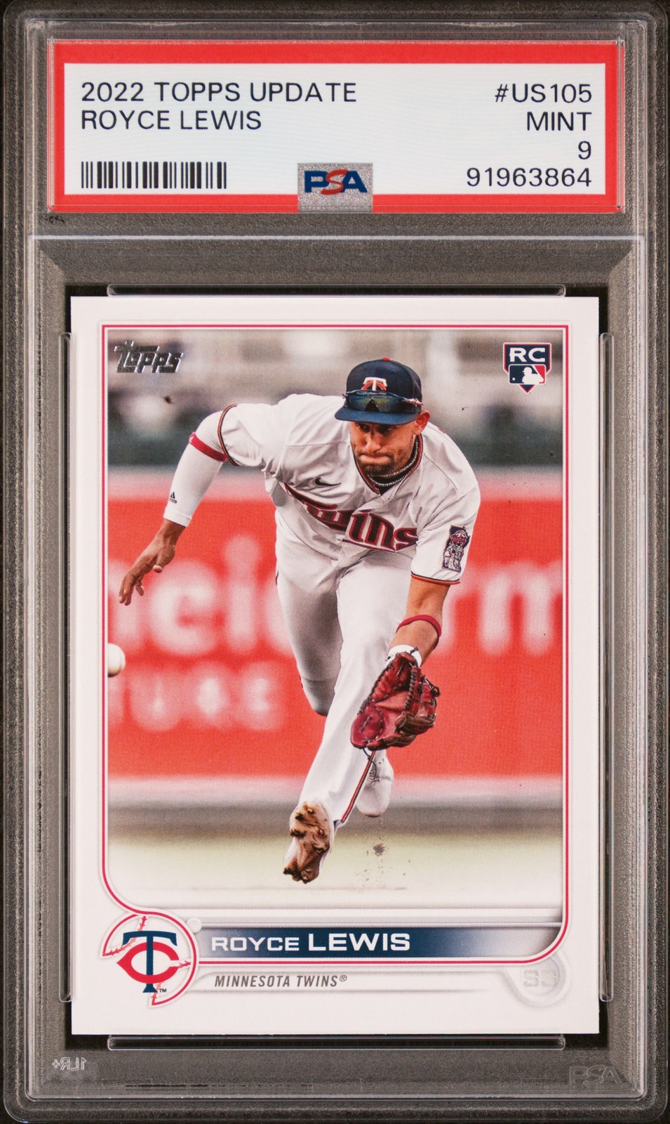 2022 TOPPS UPDATE #US105 ROYCE LEWIS ROOKIE RC PSA 9