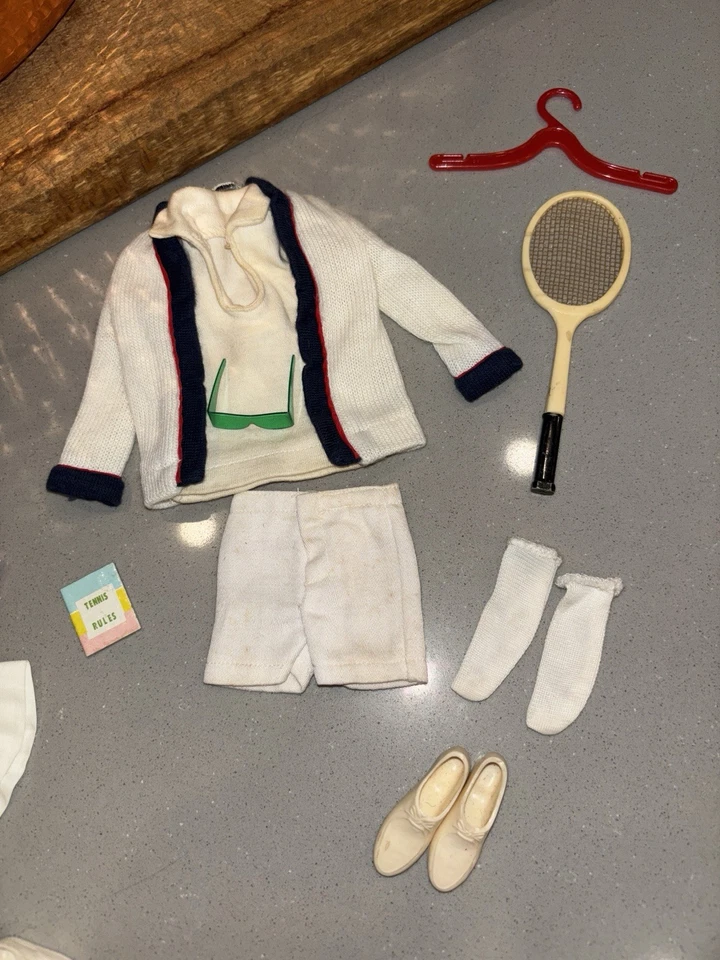 Barbie Ken 1962 Time for Tennis #790 & Tennis Anyone #0941 OUTFITS Japón de colección Foto 3 de 4