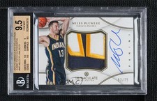 2012-13 Immaculate Premium Signatures 63/75 Miles Plumlee BGS 9.5 Patch Auto n8q