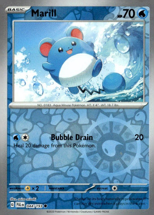 SV02: Paldea Evolved #044/193 Marill Reverse Holo
