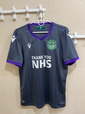 Hibernian Away Football Shirt Macron Soccer Jersey Size M
