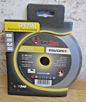 Toroflex Spezial Diamant Trennscheibe 180mm für Fliesenschneider