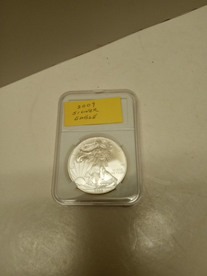 #ad 2009 Silver Eagle $1 Dollar 1oz Uncirculated .999 BU in holder $90.00