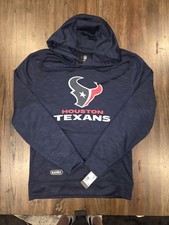 NWT MENS HOUSTON TEXANS THERMA FIT PULLOVER HOODIE SZ SM NAVY