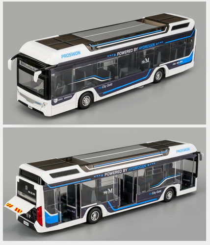1:32 Luxury Electric Airport Business Bus Diecast City Tour Bus Sound Light Gift - Picture 16 of 27