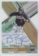 2019 Panini Elite Extra Edition Status Emerald Die-Cut 5/25 Beau Philip Auto 0b2