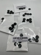 7 packs 5/pcs Buttons Small Size Diameter=7/16" Black Color 4 Holes New