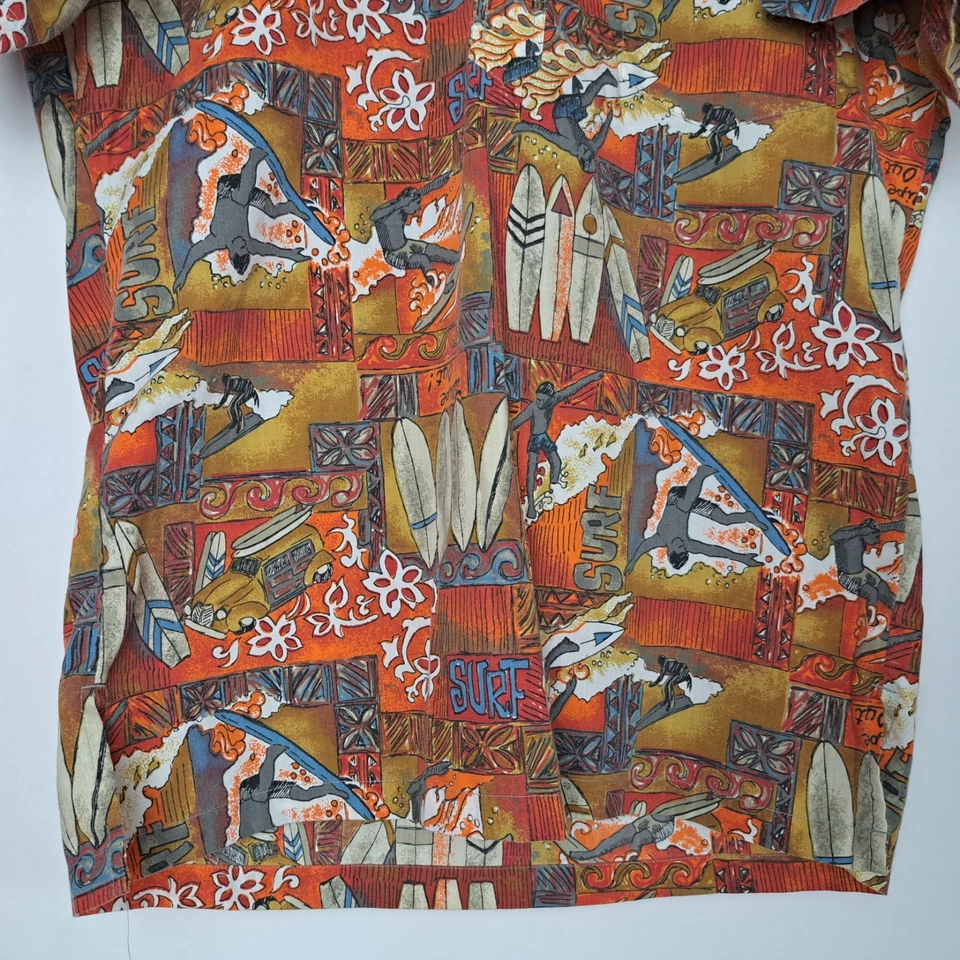Vintage Island Traditions of Hawaii Polo Shirt Mens Medium Button Down S/S Surf - Image 3 of 4