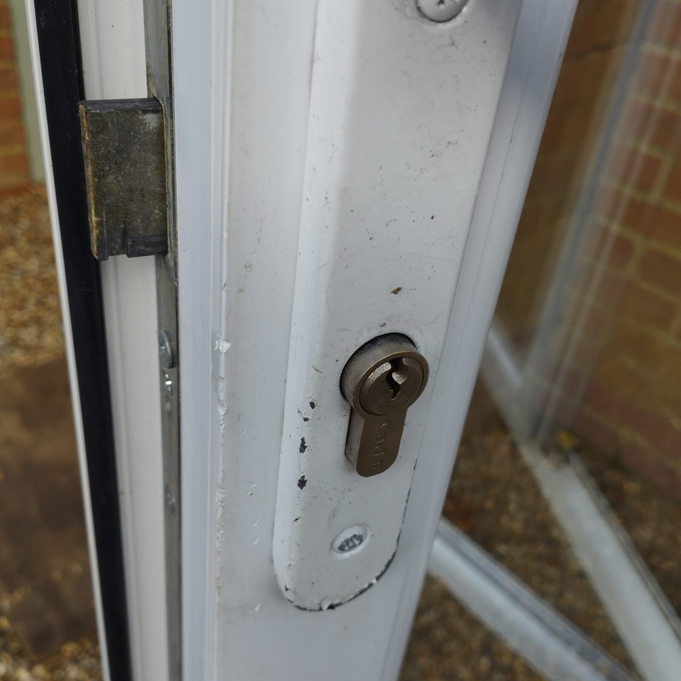 exterior external Upvc double Glazed french doors in frame & Side