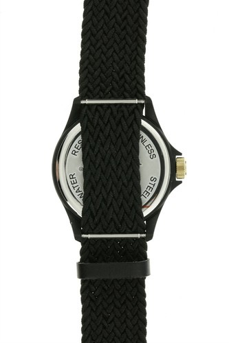 TOYWATCH Womens 'Cruise' Black Round Woven Strap 39mm Watch 133538 - Picture 2 of 4
