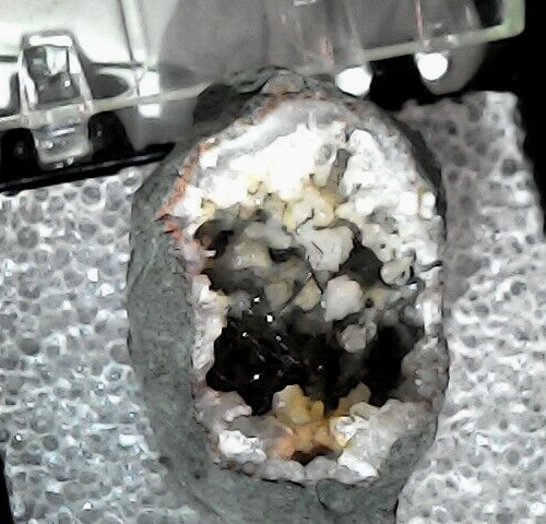 Awesome Millerite in Quartz Geode - Halls Gap, Kentucky! Old Stock ...