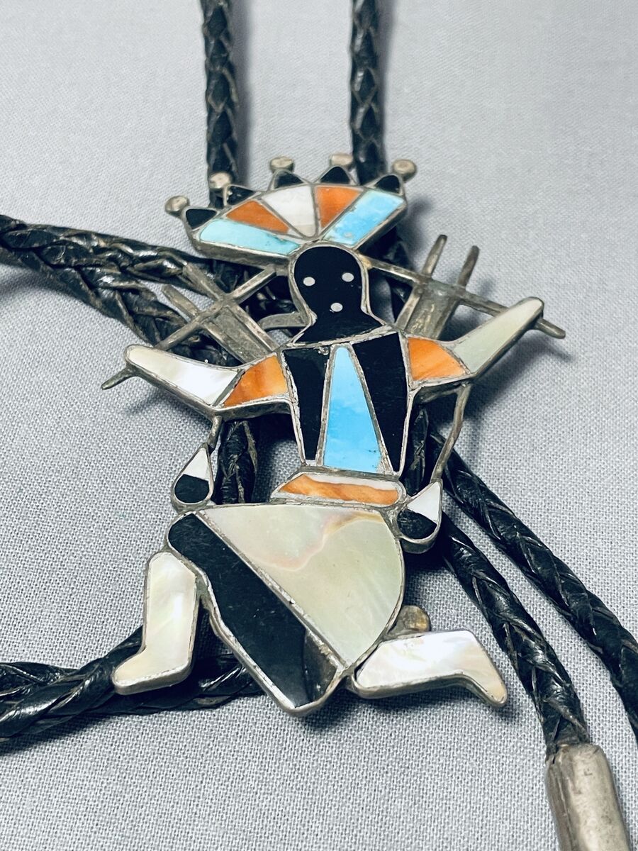 Museum Quality Vintage Navajo/ Zuni Dancer Turquoise Sterling Silver Bracelet Museum Quality Vintage Navajo/ Zuni Dancer Turquoise Sterling Silver Bracelet